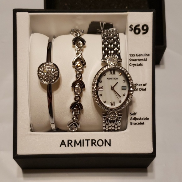 Armitron Crystal Bracelet and Watch Gift Set - Picture 1 of 5